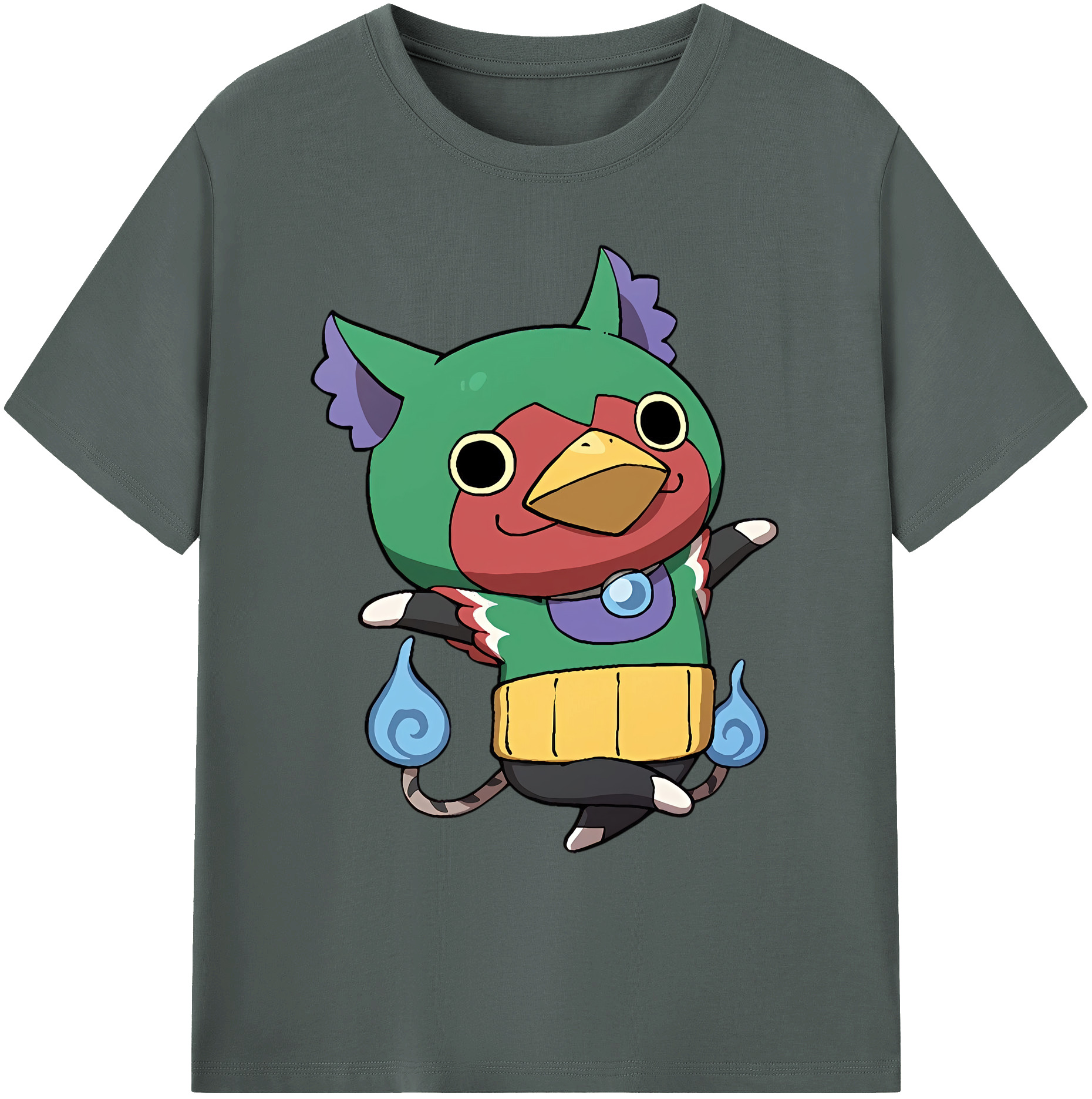 （画像用） 妖怪ウォッチ Yo-kai Watch 綿100％ メンズ半袖Tシャツ｜肌触りやわらか＆通気性